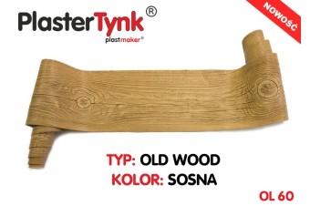 Elastyczna deska elewacyjna PLASTERTYNK Old Wood  " sosna " OL 60  21x240cm